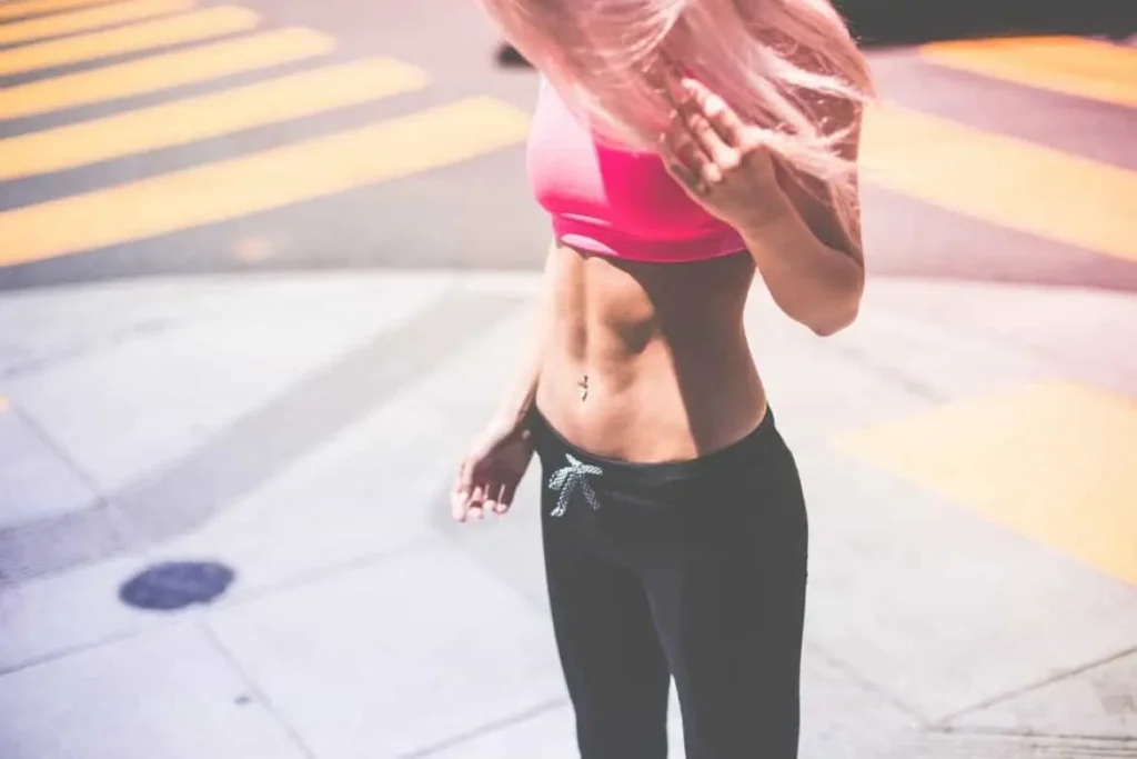 Woman with toned stomach after LA-EMS Body Sculpting Treatment West Yorkshire